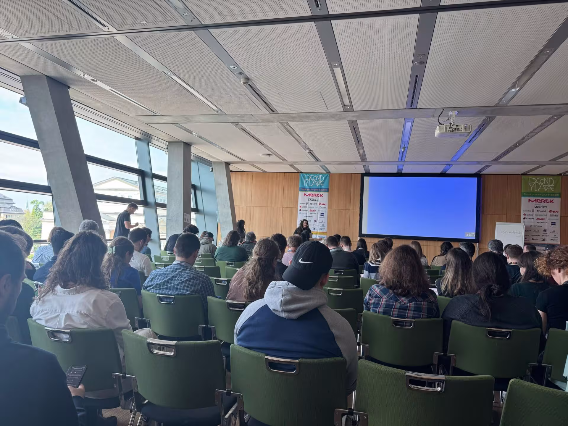 People are sitting in a room